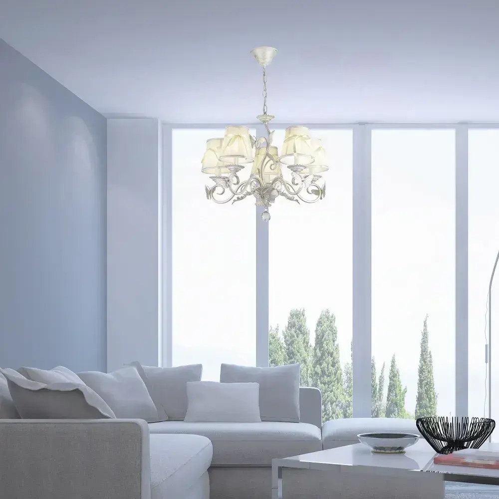 Люстра потолочная Rivoli Farfalla 2014-205 / светильник потолочный / люстра подвесная на кухню, в детскую комнату, в спальню, в коридор, в прихожую 5 x E14 40 Вт классика