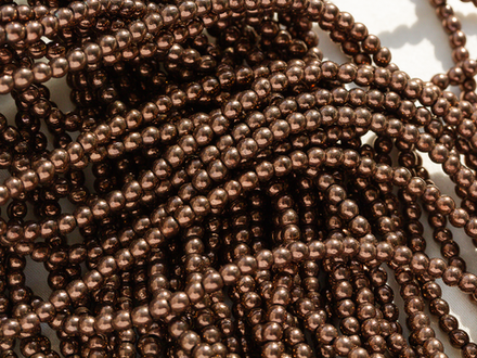 Нить бусин из гематита 3мм, гладкие