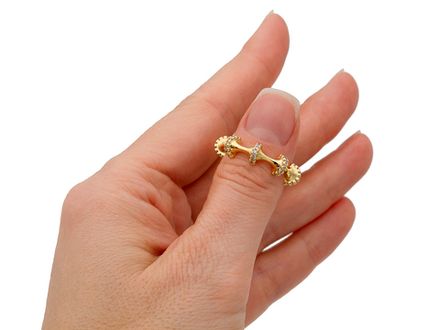 Кольцо "Fantasy" со стразами, 6мм, разъемное