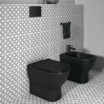 Унитаз приставной Ideal Standard TESI T0077V3 черный матовый, безободковый