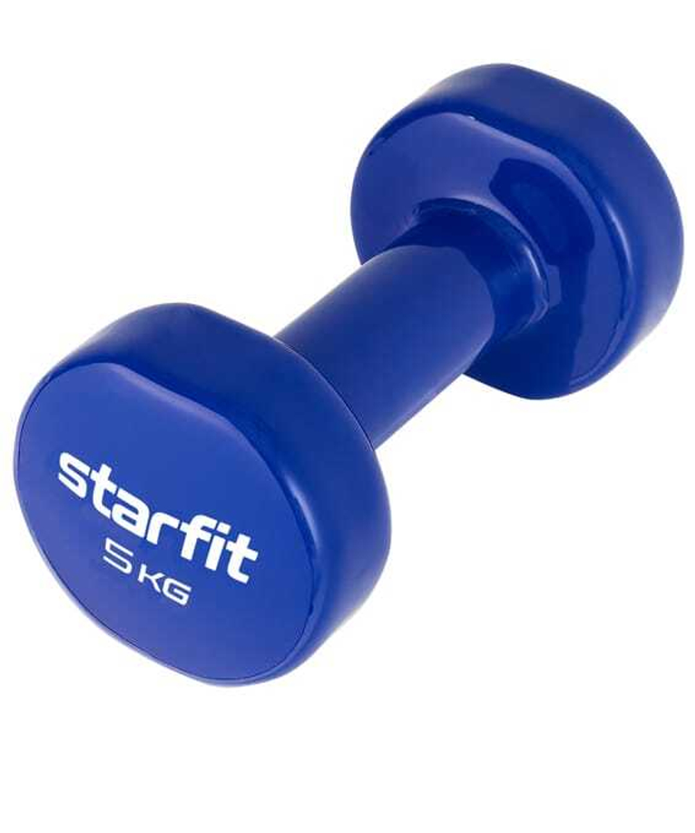Гантель виниловая STARFIT DB-101 5000 гр темн-син
