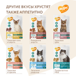 Лакомство для кошек "Здоровье и активность" хрустящие подушечки с курицей Мнямс 60 гр, 10 шт