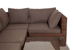 "Лунго" трансформирующаяся лаунж-зона из искусственного ротанга, цвет коричневый