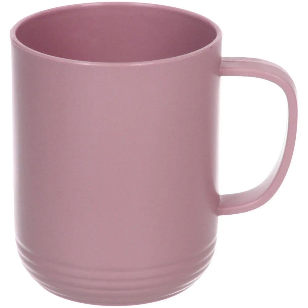 Кружка пластиковая 330мл «SEGRETO» 8,5*10,5см матовая пыльная роза