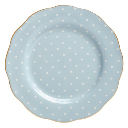 Royal Albert - Тарелка для завтрака Polka Blue 20см / артикул   POLBLU25811  / GTIN 652383736931