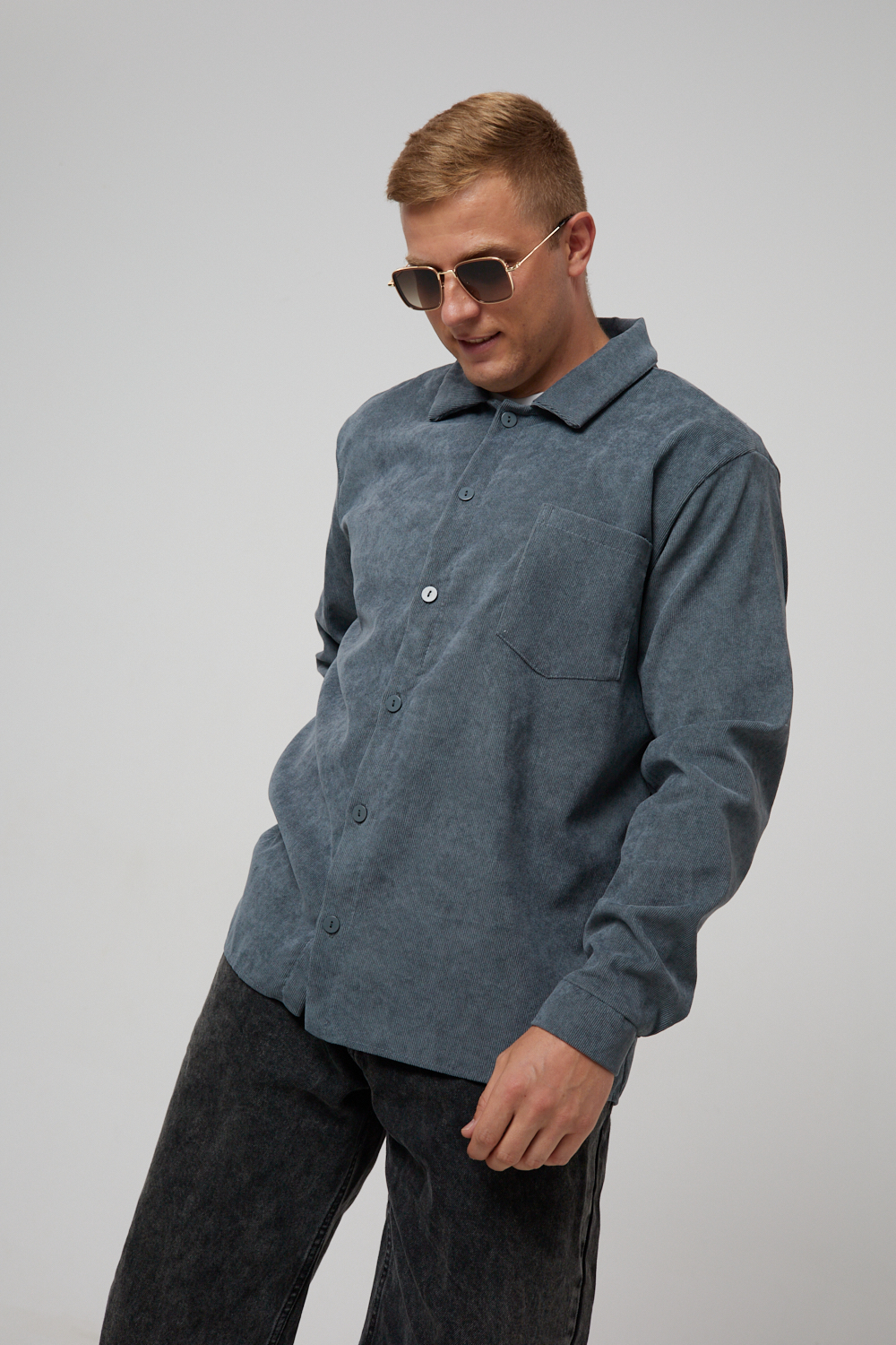 Рубашка мужская вельвет РММ-01