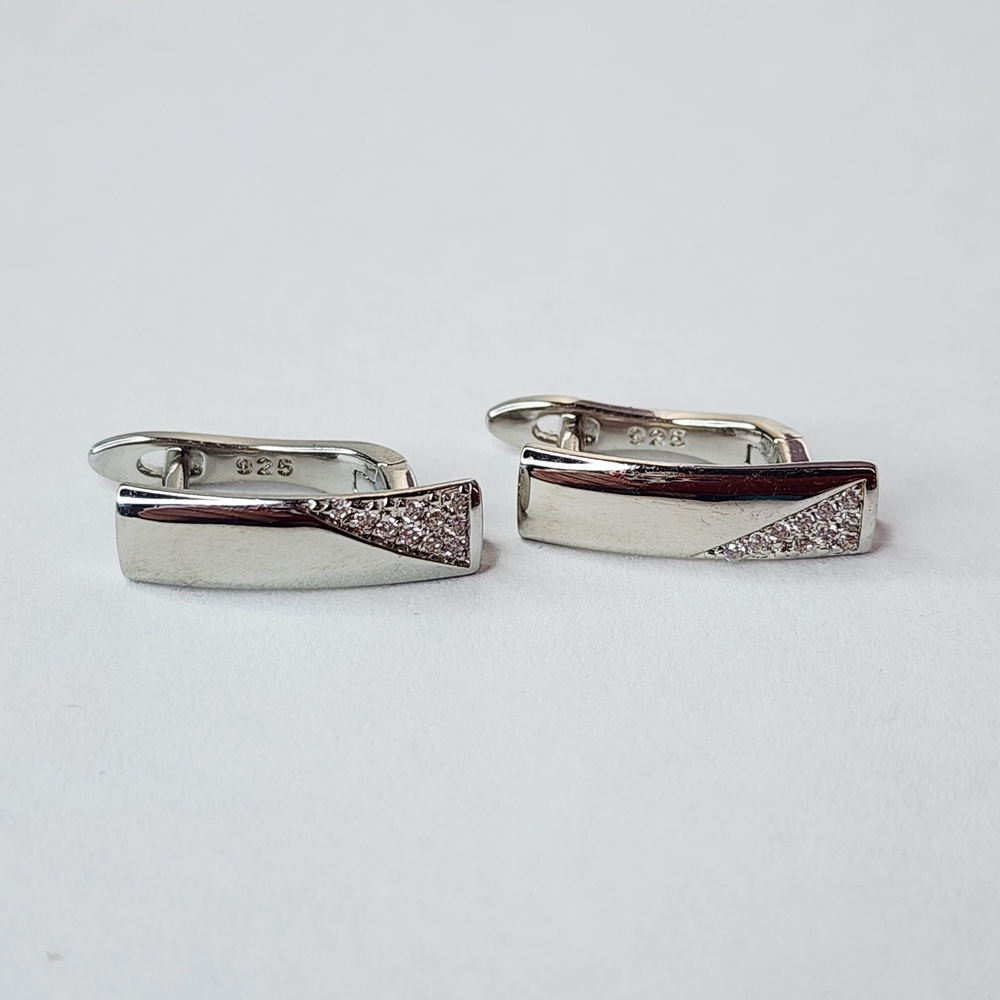 Ювелирные швензы, английский замок, родий, люкс фурнитура