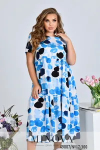 Платье 17-300-голубой Minova