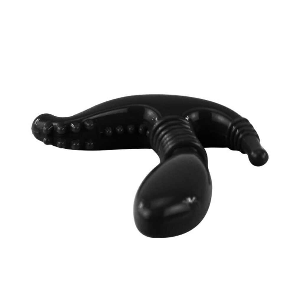 Чёрный стимулятор точки G, клитора и ануса (Цвет: черный)