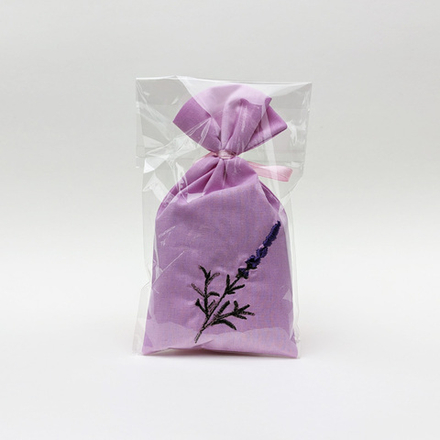 Лаванды соцветия сухие в мешочке с вышивкой