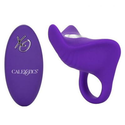 Фиолетовое перезаряжаемое эрекционное кольцо Silicone Remote Orgasm Ring (Цвет: фиолетовый)