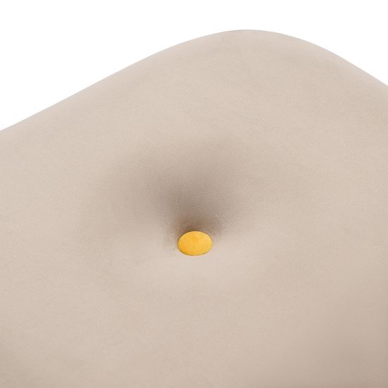 Пуф pea, велюр, бежевый/желтый