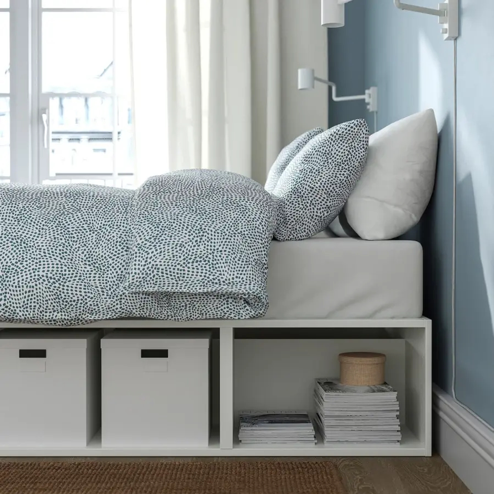 Каркас кровати со шкафами - IKEA PLATSA, 200х140 см, белый, ПЛАТСА ИКЕА