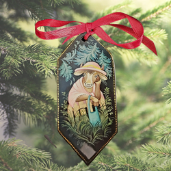 Ёлочная игрушка  Конфета с росписью "Буренка"