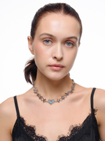 Колье "Blue big soul thorn" Silver