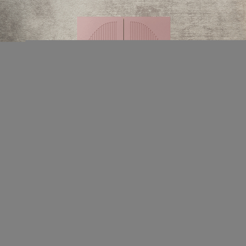 Шкаф Агератум МДФ двухсекционный Лайн бохо (0,27) А10017 матовая - Дуб Сонома 3025  100*50*260