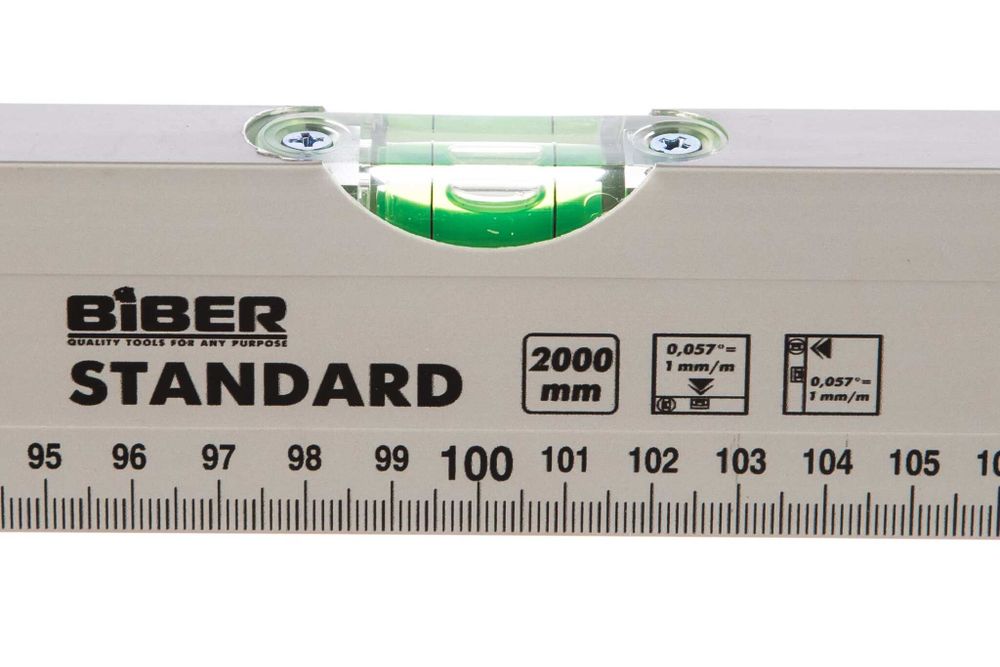 БИБЕР 40327 Уровень Стандарт 2000мм 2 глазка (60)