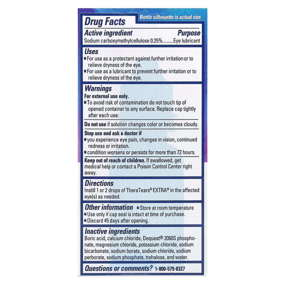 TheraTears, Extra® Dry Eye Therapy, смазка глазных капель, 15 мл (0,5 жидк. унции)