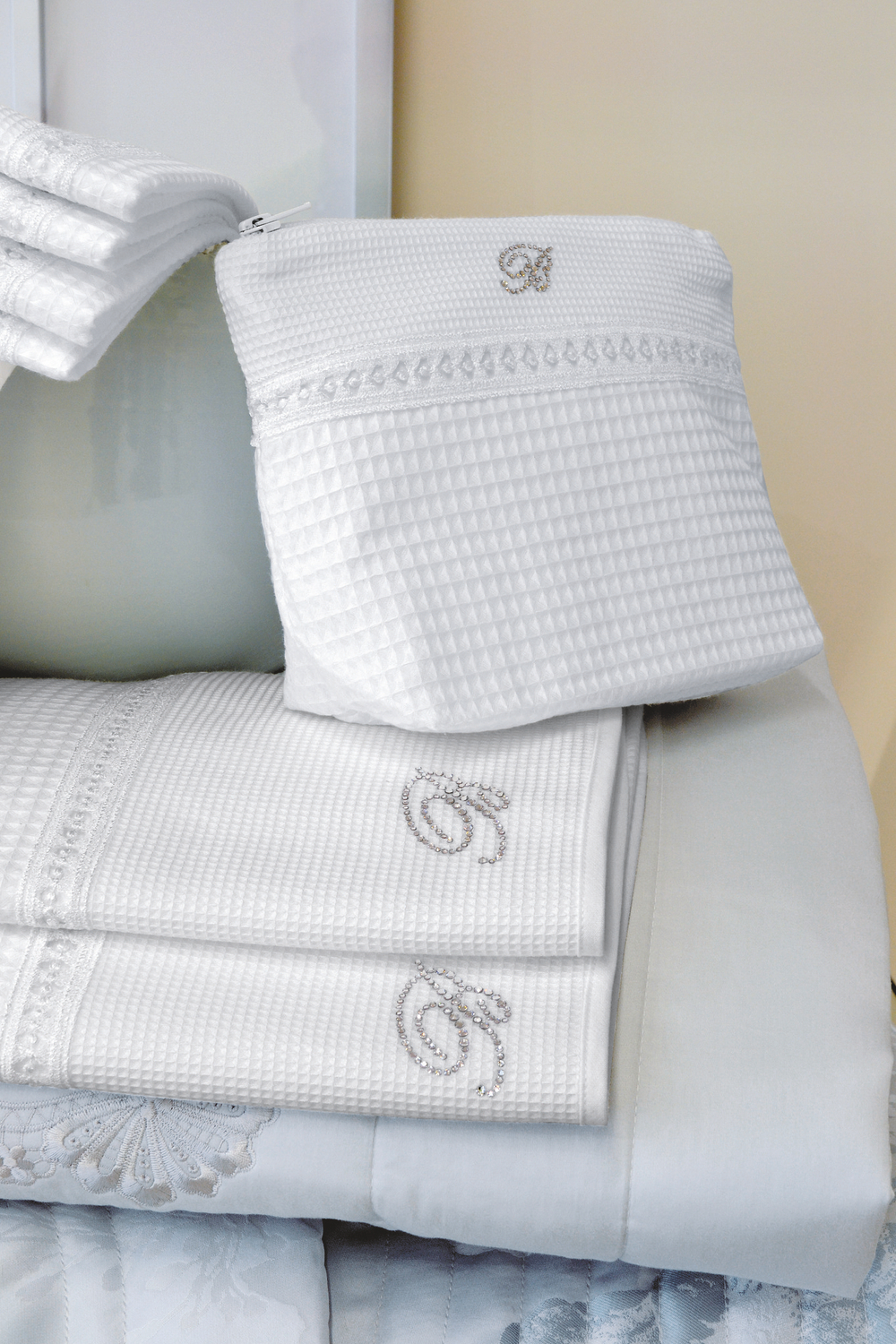 Полотенце 100х150 Blumarine Cheryl серое Италия вид