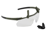Очки стрелковые ShotTime Caracal, защитные, зелёные, линза прозрачная