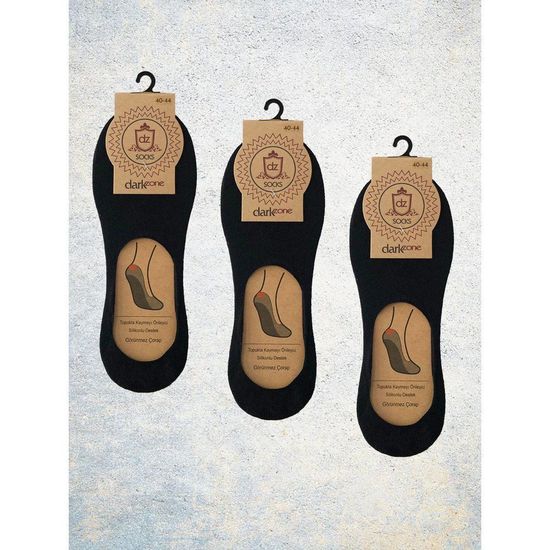 Носки-невидимки мужские набор 3в1 черные DARKZONE DZCP3001