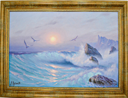 Лузгин А. А. Меотида. Холст, масло. Россия, 2023 г. 37 х 60 см.