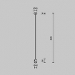 Основание на штанге Maytoni Accessories for tracks Flarity TRA159C-IPCL1-B