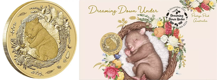 Австралия 1 доллар, 2021 Спящие детёныши животных - Вомбат