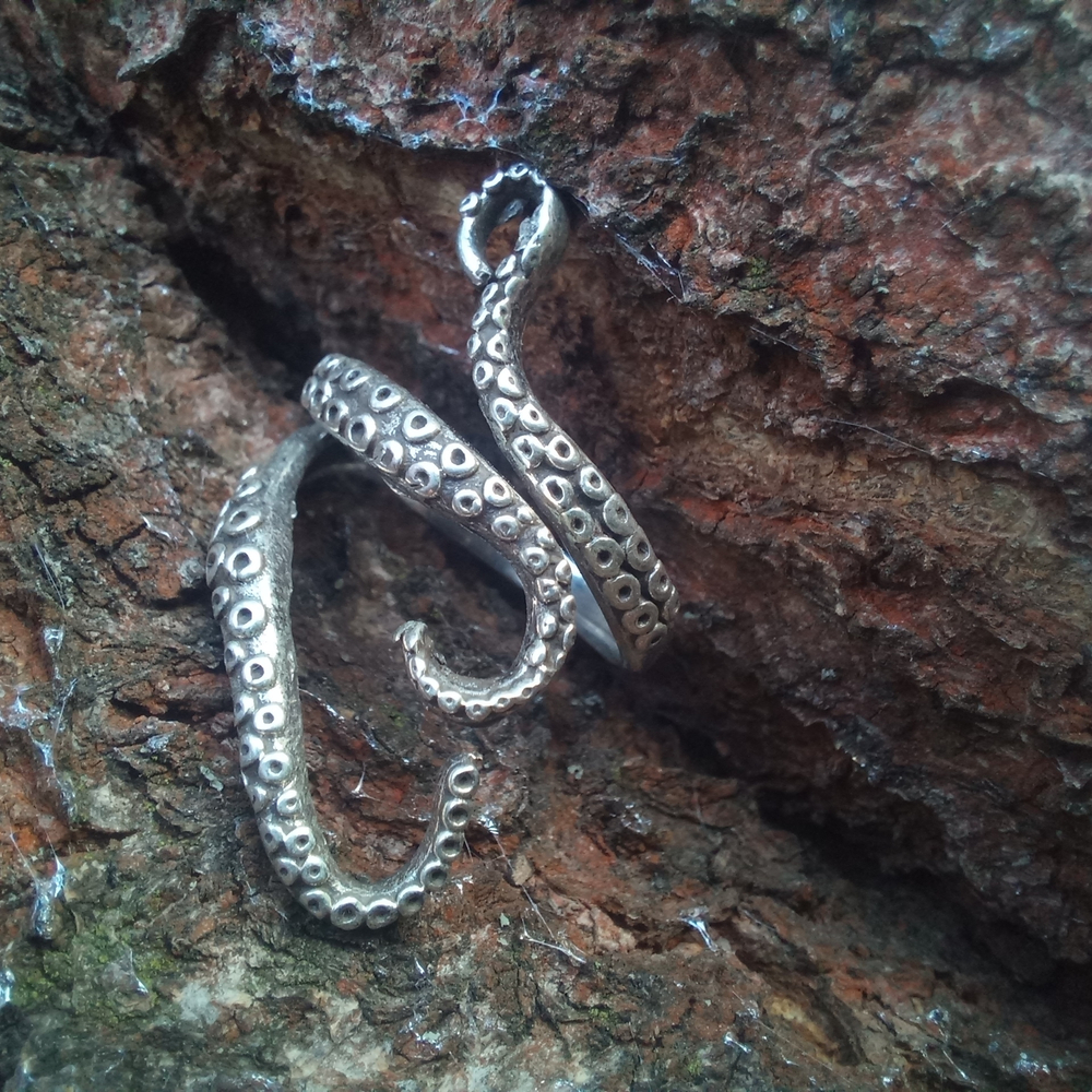 Кольцо ЩУПАЛЬЦА, серебро