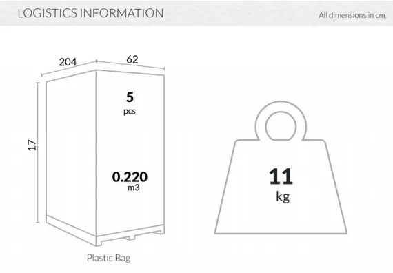 Матрас для шезлонга Slim коричневый