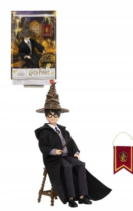 Кукла Mattel Harry Potter - Коллекционная кукла Гарри Поттер и мудрая распределяющая шляпа HND78