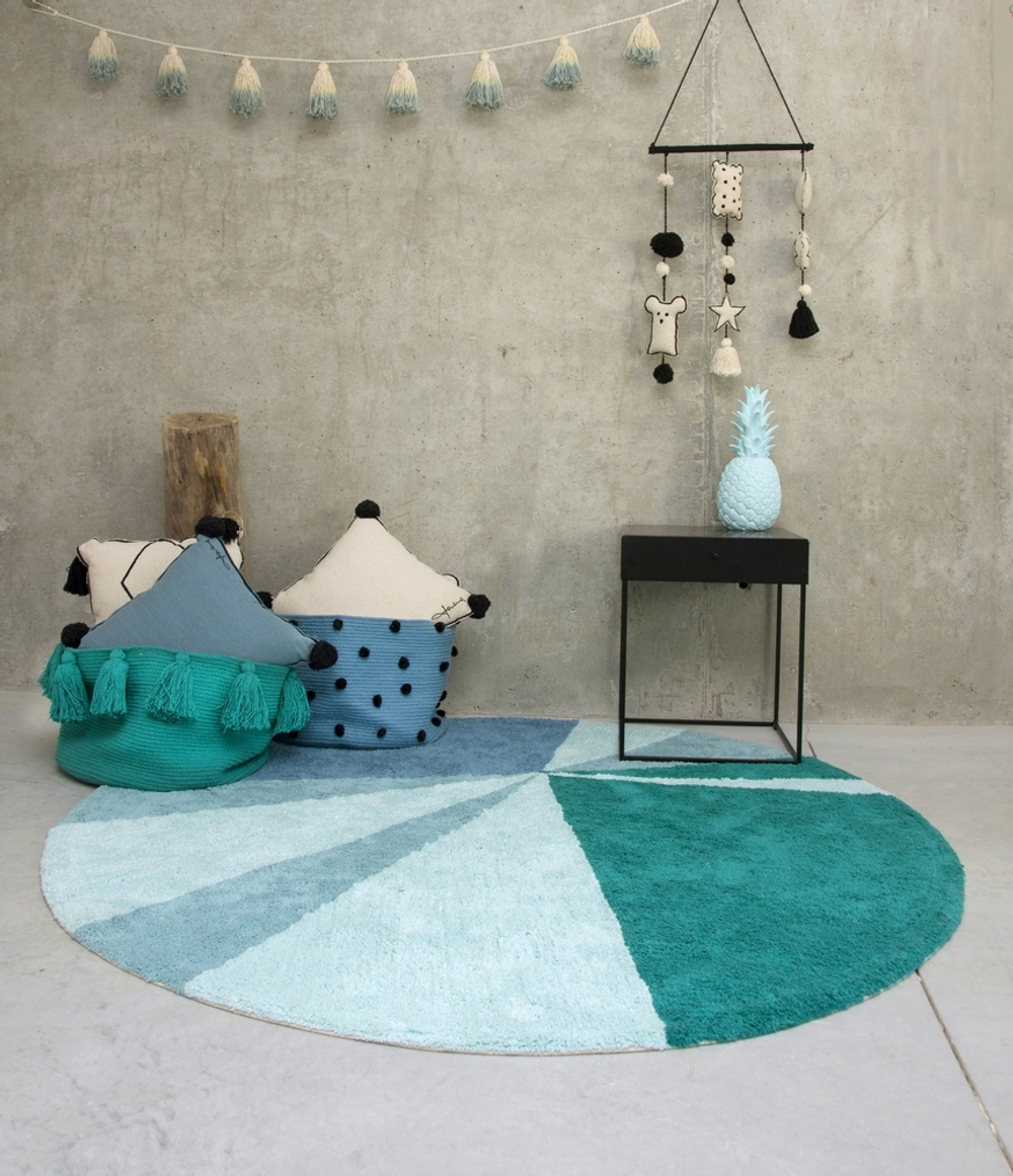 Корзина Lorena Canals Tassels Emerald (30 x Ø45 см)