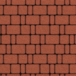 ТРОТУАРНЫЕ ПЛИТЫ КЛАССИКО - Б.1.КО.6 ГРАНИТ КРАСНЫЙ, КОМПЛЕКТ ИЗ 3 ВИДОВ ПЛИТ