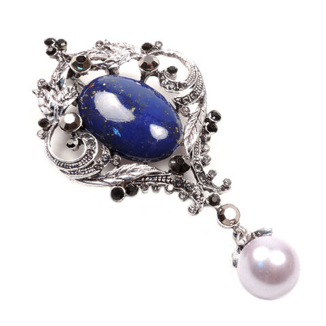 Брошь-кулон "Ришелье" лазурит