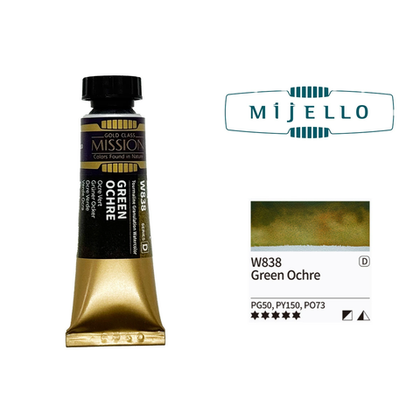 Акварель Mijello Granulation 15 мл. W838 [D] Green Ochre