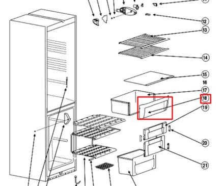 Панель ящика для холодильника Indesit (Индезит)/Ariston (Аристон) - 274568