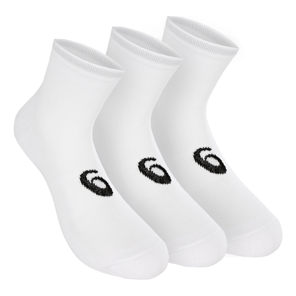 ASICS Quarter Sports Socks 3 Pack - White, Black