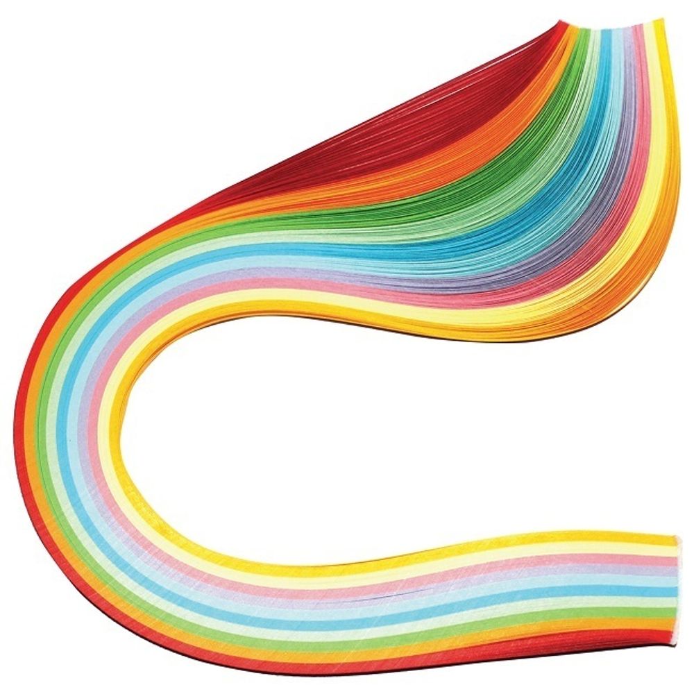 Бумага для квиллинга 10цв, 200полос. 3мм*300мм, Остров Сокровищ Радуга