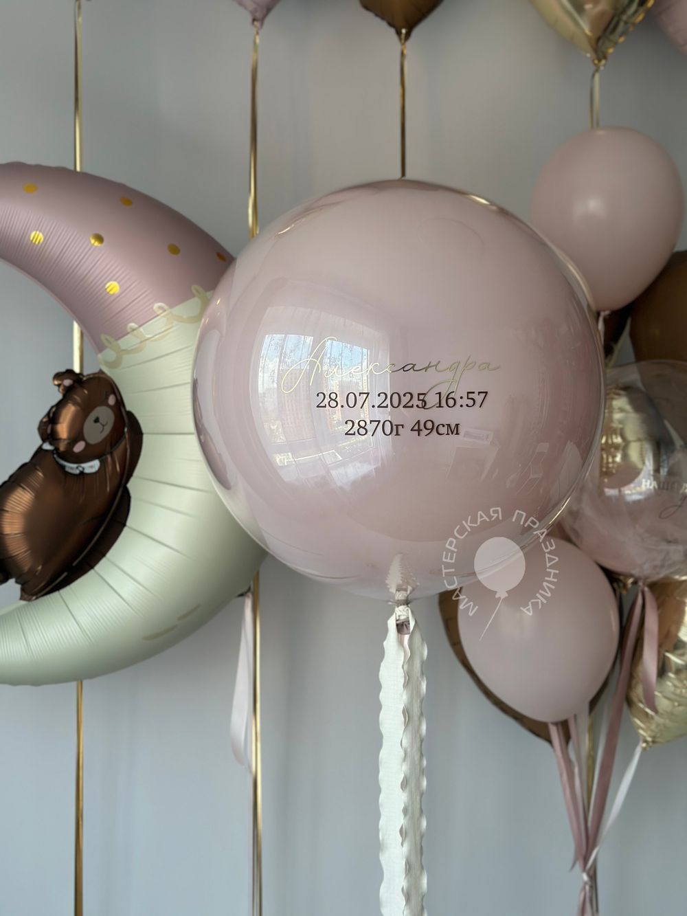 Воздушные шары на выписку для девочки №8766  Изображение5
