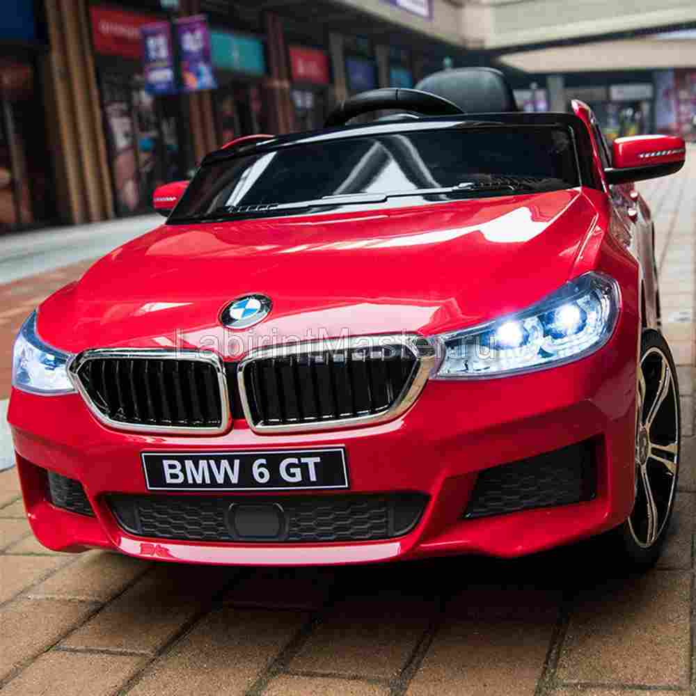 Детский электромобиль "BMW 6 GT" 12V, красный