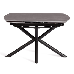 Стол обеденный Winston/Винстон столешница керамика (матовая) /опоры металл, темно-серый/черный, (120+30+30)x80x75(+1) см