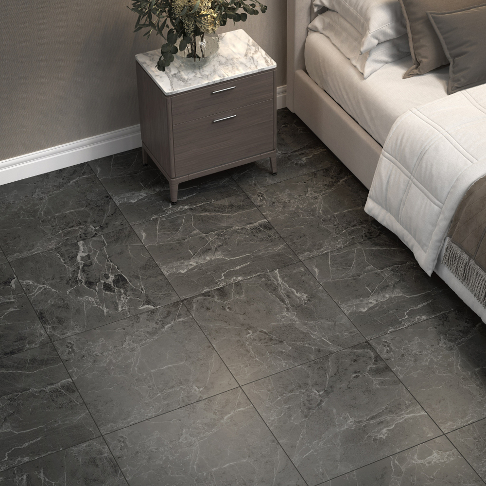 Глазурованный керамогранит Kerama Marazzi Лоди SG648820R 60x60 см 1.8 м² матовый цвет черный