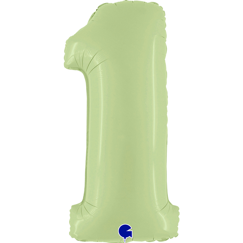 Agura Шар (40''/102 см) Цифра, 1 Slim, Олива (БГ-60) 