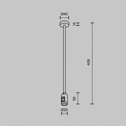 Основание на штанге Maytoni Accessories for tracks Flarity TRA158C-SL1-B
