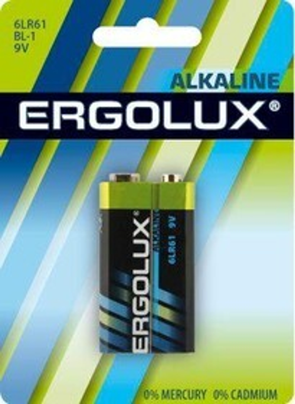 Элемент питания алкалиновый "крона" 6LR61 9В Alkaline BL-1 (блист.1шт)