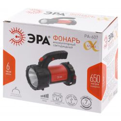 Светодиодный фонарь ЭРА PA-607 прожектор аккумуляторный 8 Вт, литий, поворотная ручка, Альфа