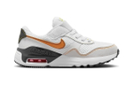 Middle-aged children's Nike Air Max SYSTM BP non-slip shock absorption children's casual shoes white gray