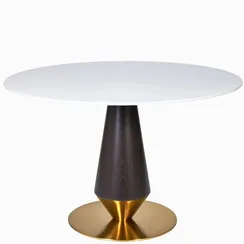 Обеденный стол New Island Ø120 см, белый камень