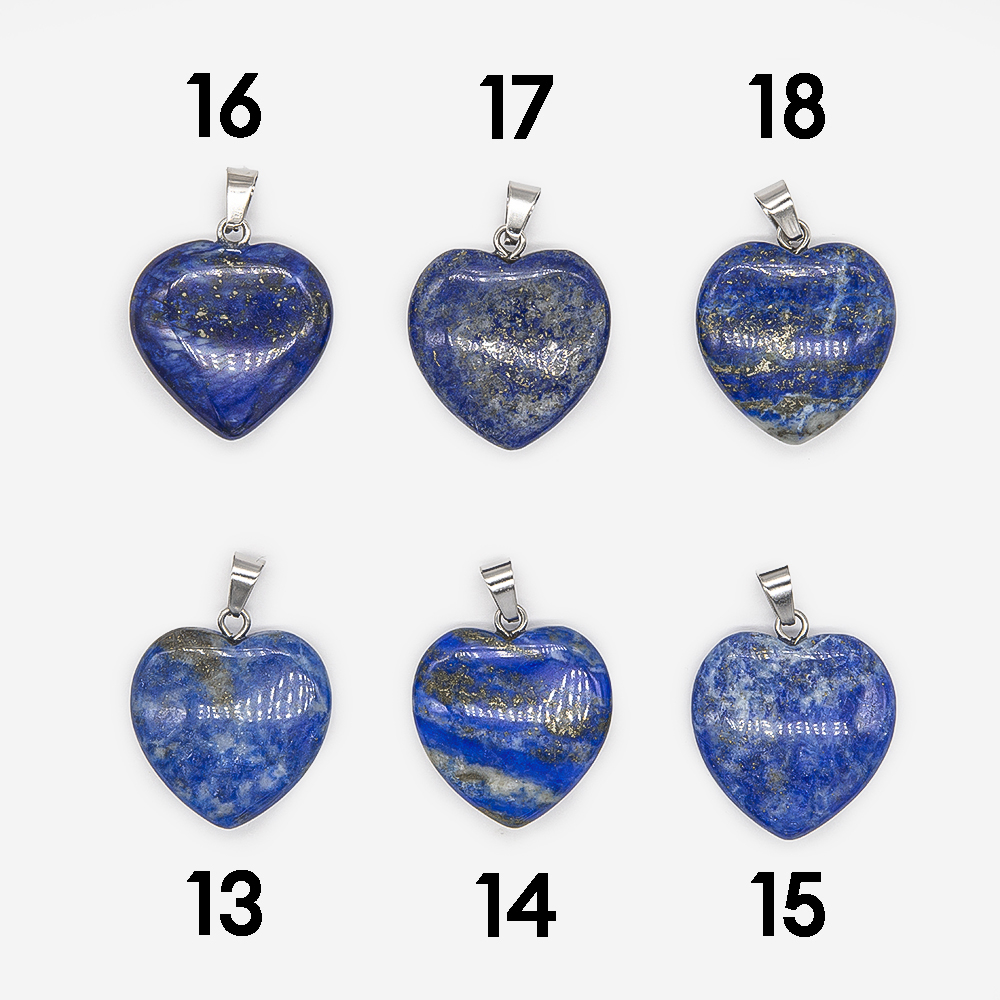 Подвеска-сердечко из натурального лазурита, 20*20мм