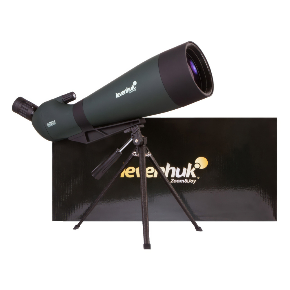 Зрительная труба Levenhuk Blaze BASE 100 — Жёсткий кейс и металлический настольный штатив в комплекте